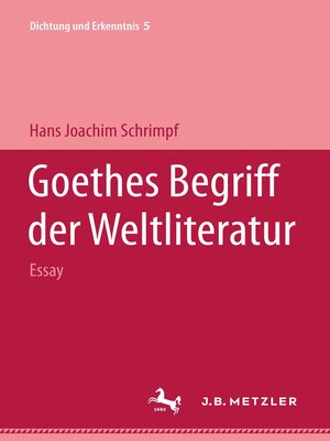 cover image of Goethes Begriff der Weltliteratur